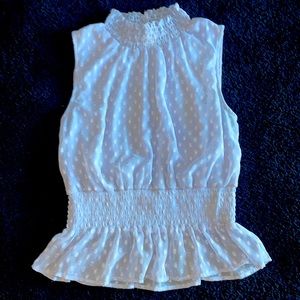Light blue high neck blouse